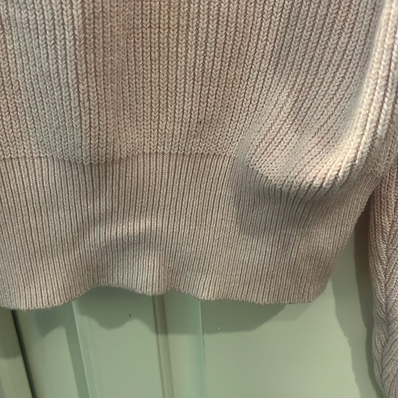 Free People Too Good Pink Moc Neck Ribbed Sweater - Picture 5 of 6